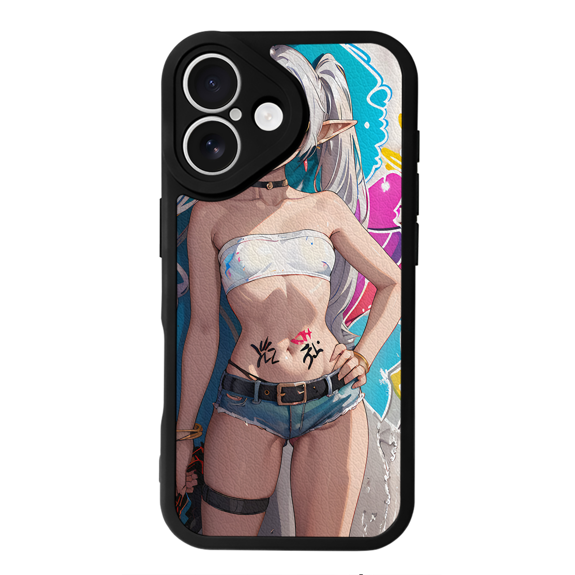 （画像用） 葬送のフリーレン Frieren 【iPhone 16シリーズ対応】シリコンスマホケース（レザー調） 材質：シリコン